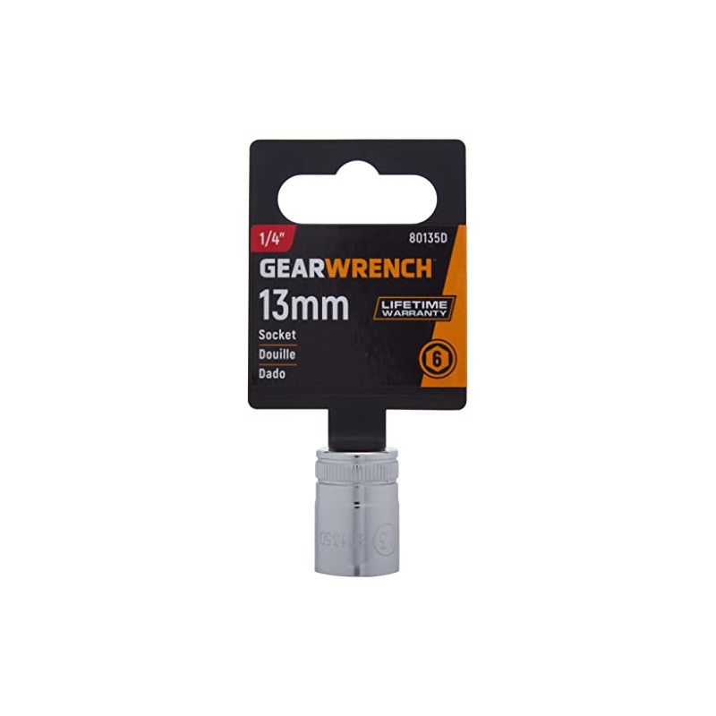 GEARWRENCH 1/4" Drive 6 Point Standard Metric Socket 13mm -