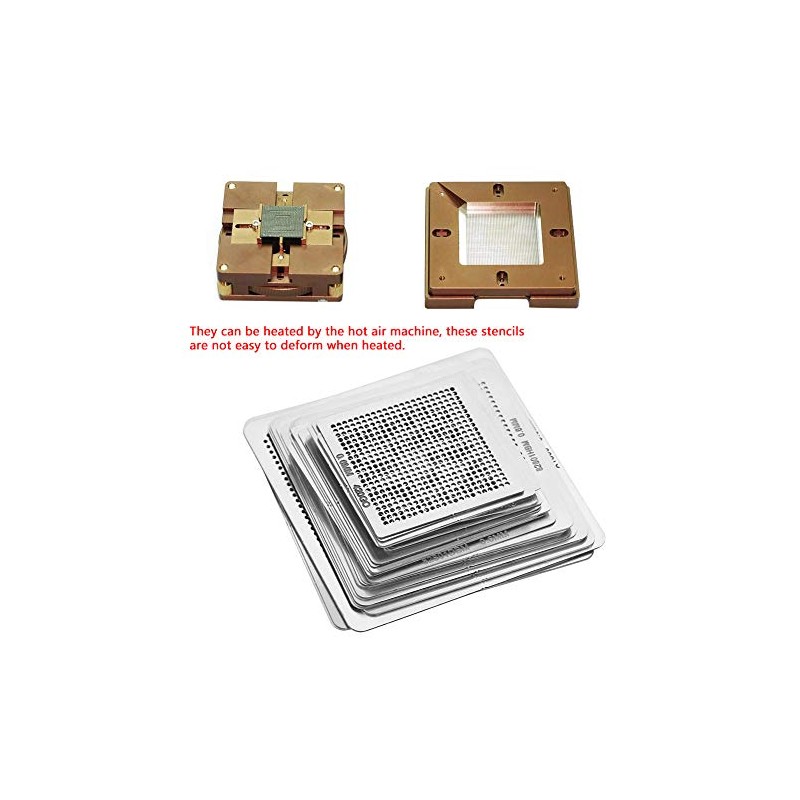 BGA Stencils, 33 Pieces IC Chip BGA Rebaling Stencil Kit