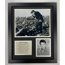 Legends Never Die Elvis Presley Performing Live Collectible | Framed Photo Collage Wall Art Decor - 12"x15", Model: 16446U