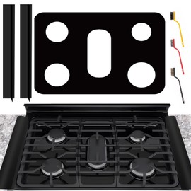 bezoku Stove Cover with Stove Gap Covers for LG 30 Inch Gas Range Model LRG3093 LRG3095 LRG3061 LRG3193 LRG3085 LDG3036 LDG3016 LRG3193 LRG3194, Upgraded 0.4MM Reusable Stove Burner Covers Protector