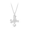 Tuscany Silver White Cubic Zirconia Sweet Sixteen Pendant on Adjustable