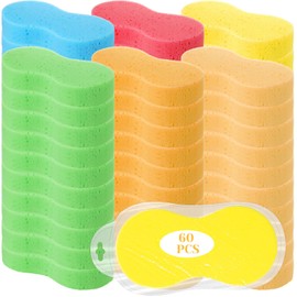 Vesici 60 Pcs Large Wash Sponge for Field Day Car Wash Water Games Large Car Sponge for Household Cleaning and Water Games