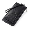Contacts Herren echtes Leder Kreditkarte Reißverschluss Tasche Telefonhalter Clutch Geldbörse