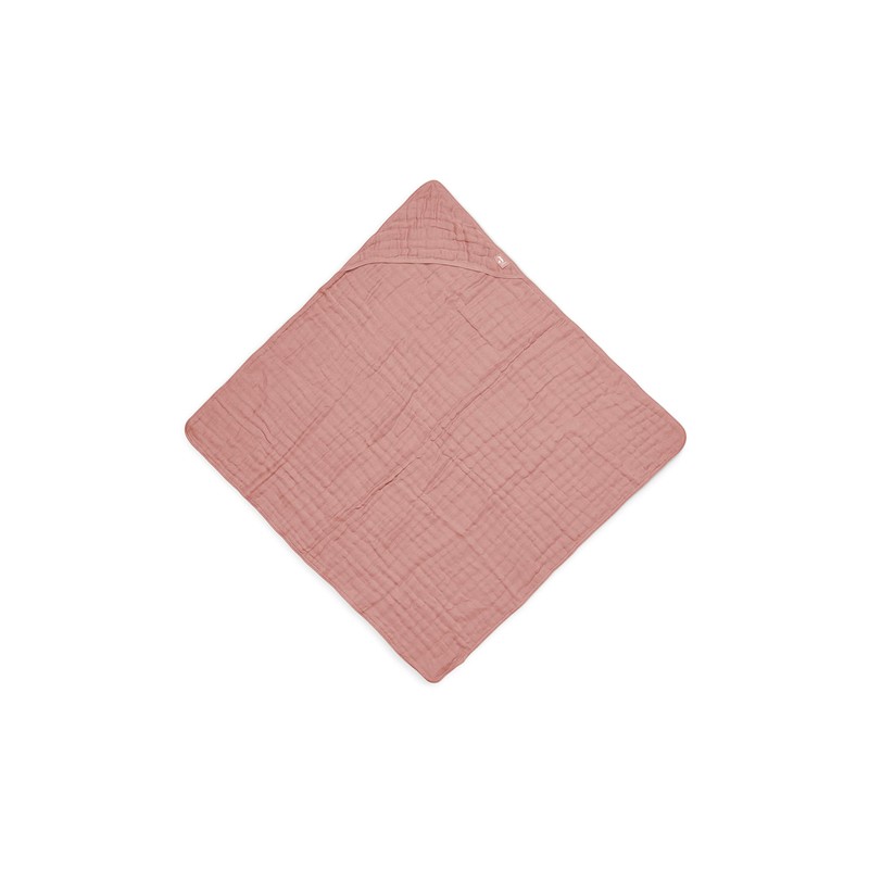 Jollein Hooded Towel Wrinkled 75 x 75 cm Rosewood