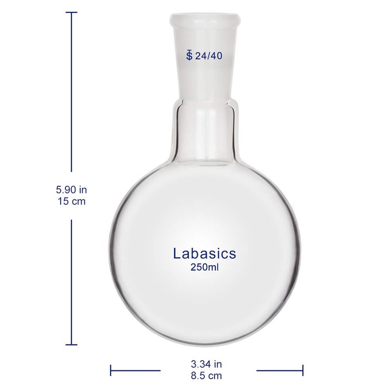 Labasics Glass 250 ml Single Neck Round Flask RBF, Single