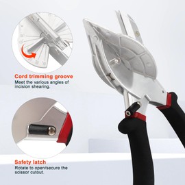 Miter Shears,Angle Mitre Shear Cutter with 20 Replacement Blades and Screwdriver,45-135 Degree Adjustable Angle Trim Tools for Cutting Trunking, Soft Wood, Plastic, PVC