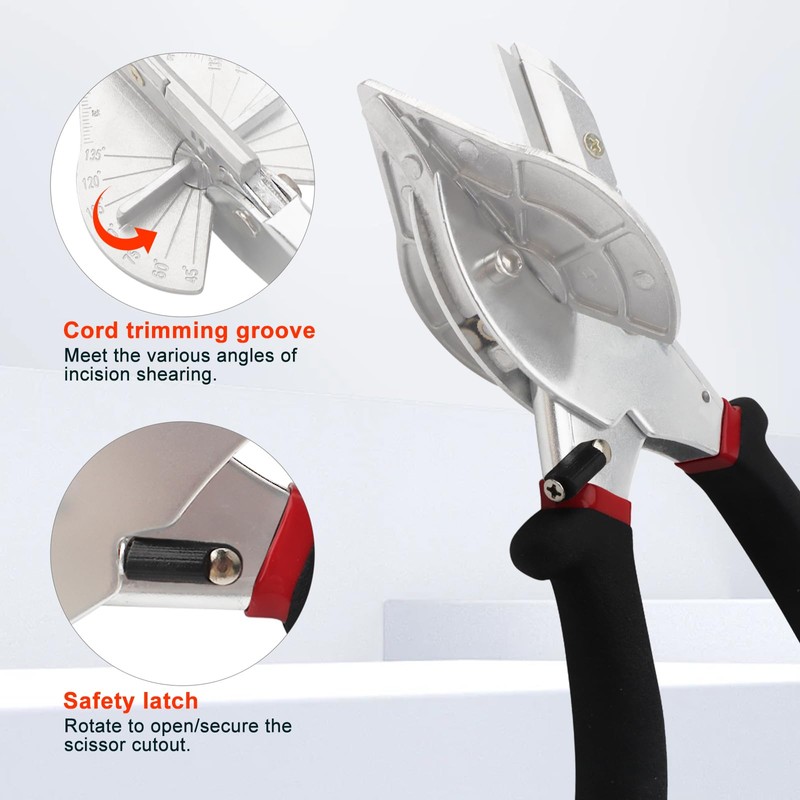 Miter Shears,Angle Mitre Shear Cutter with 20 Replacement Blades and