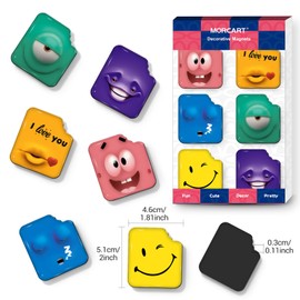 MORCART Pack of 6 Dessert Magnets, Funny Fridge Magnets, Decorative for Magnetic Board, Fridge, Whiteboard, Kitchen, Blackboards, Notice Board, Office, Children and Adults, Gift