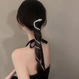 FASELE Hair Clip, Barrette, Hairpin, Snake Shape, Baroque, Western Style, Glitter, Headdress, Wedding Accessory, Hair Accessories, Hair Accessory, Wedding, Stylish, Elegant, Stylish, Mother's Day