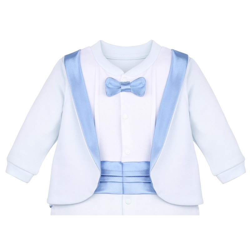 Lilax Baby Boy Gentleman Tuxedo Footie Christmas Holiday Outfit with
