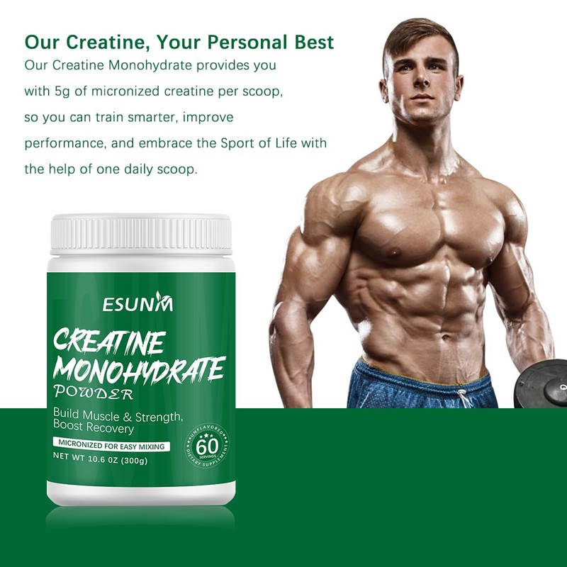 ESUNM ESUNM Creatine Monohydrate Powder, 5g Per Serving Creatine Powder