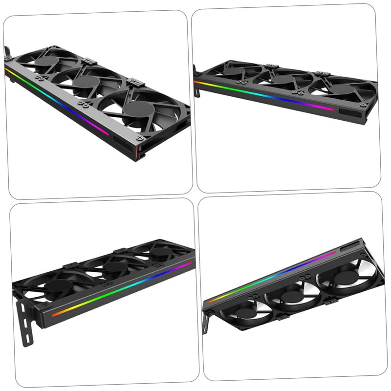 TEHAUX 5v Graphic Card Cooler RGB Lighting Pin Air Cooling