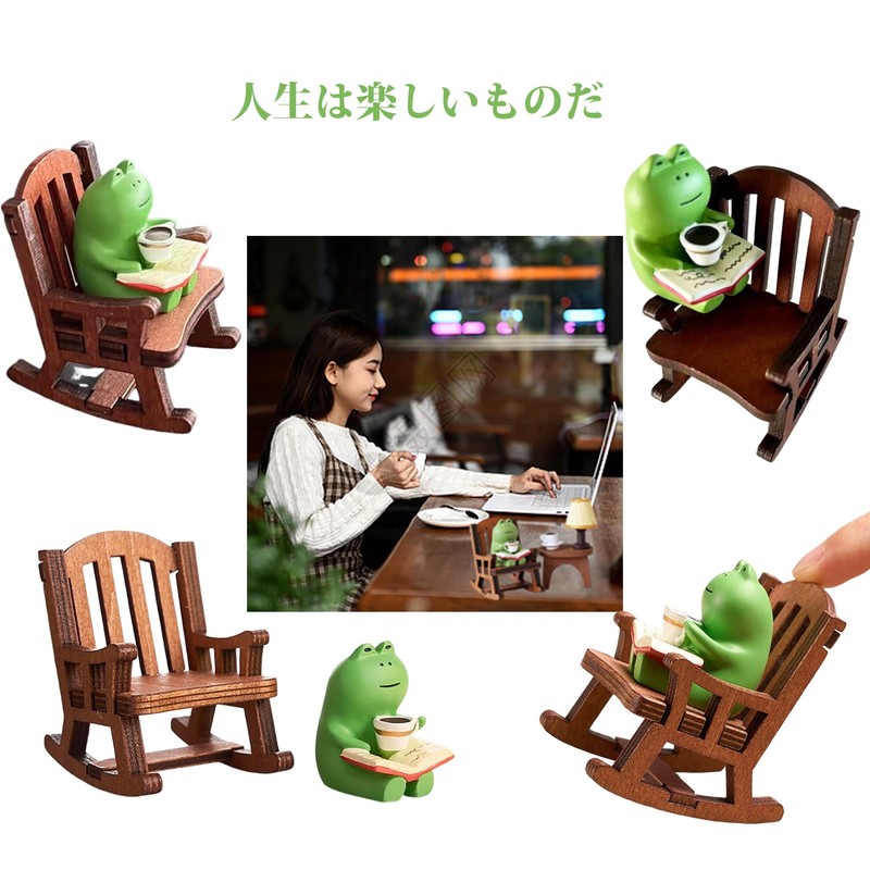 Japanese Style | Cute Frog Miniature Figurine | Miniature Furniture