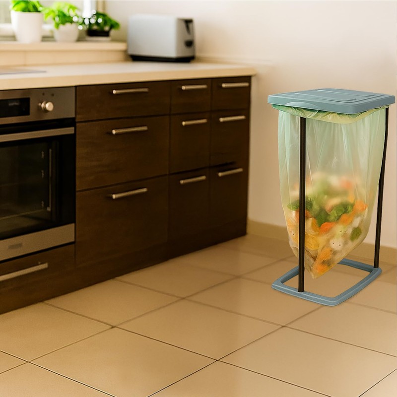 com-four® Bin Bag Stand with Lid - Ideal for Home,