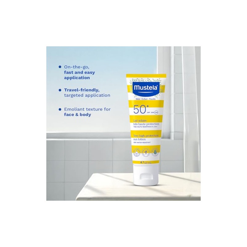Mustela Loción Solar De Alta Protección FPS 50+, 100ml