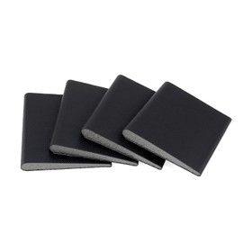 Builder Supply Door Corner Seals - Exterior Doorway Frame Sealing Wedge Filler - Cold Air & Draft Stopper with Heavy-Duty Adhesive - Self-Adhering Foam - Weatherstripping Accessories - Black, 4-Pack