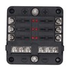 6 Way Fuse Box with LED Indicator, Waterproof Cover Fuse
