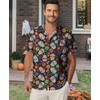 KYKU Skull and Flower Shirt Casual Button Up Shirts for