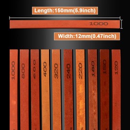 CBRIGHT 10pcs Sharpening Stone Set-10 Grit Assorted Sizes Whetstone Sharpener Polishing Honing Stone Kit 120#,150#,180#,220#,240#,320#,400#,600#,800#,1000#(5.9x0.47x0.24Inch)