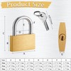 3 Pcs Small Solid Brass Locks with Keys, Mini Key
