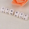 Wooden Letter Beads, Letter Beads, 100 Pieces Cube Beads Cube