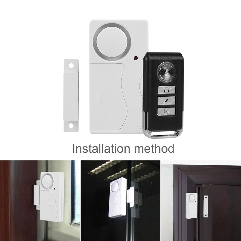 Wireless Door Burglar Alarm Security System Vibration Magnet Sensor Remote