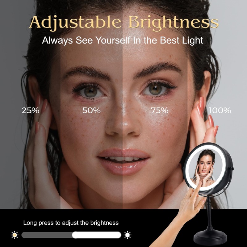 Ultra Zoom 20X Magnifying Lighted Makeup Mirror - 20X &