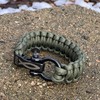 Savior Survival Gear Paracord Bracelet with Stainless Steel Adjustable Shackle