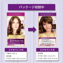 L'Oréal Paris Excellence R Cream Type Hair Color for Gray Coverage, 6G Light Bright Golden Chestnut