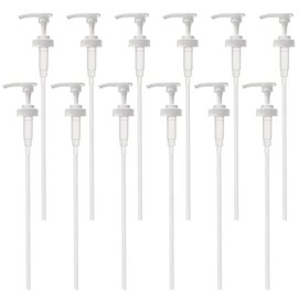 Pump Dispenser for Round Gallon Jug Bottle Leak Proof BPA Free Replacement Pumps Fits for Shampoo, Soap, Lotion, Hand Sanitizer, 12-Pack