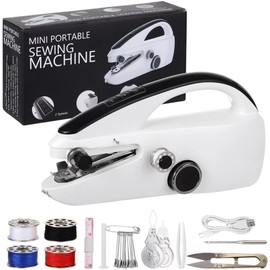 Sewing Machine, Sewing Machine for beginners, Two Modes, Portable Sewing Machine for Various Fabrics, Quick Clothes Repair for Home DIY & Travel.Handheld Sewing Machine for Beginners