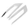 2PCS Front Fog Light Trim Silver Decoration Anti Fading Exterior