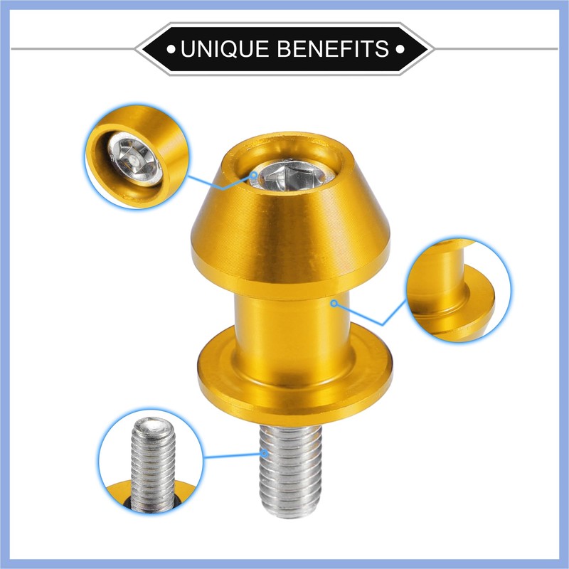 PARSLUCK 1 Pair Swingarm Spools, 8mm M8x1.25 CNC Swing Arm