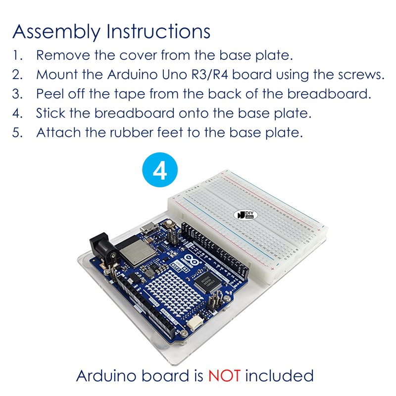 Base Plate Breadboard for Arduino Uno R3/R4 – Base Platform