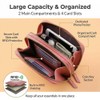 Touchscreen Phone Crossbody Wallet Women,Anti-Theft Leather Messenger Bag,RFID Block PU