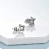 WINNICACA S925 Sterling Silver Cute Animal Hippopotamus Stud Earrings Jewellery
