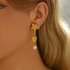 Gweqou Dangle Earrings for Women 18K Gold Plated Delicately Designed