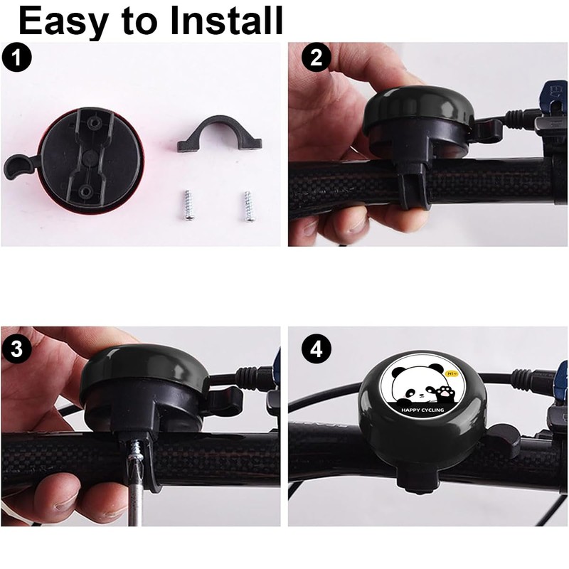 Children's Bicycle Bell with 1 Sticker in Different Patterns -