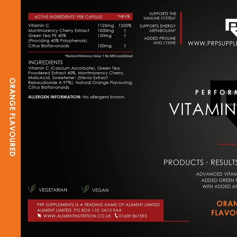PRP Supplements Vitamin C Plus Powder | Comes in Two