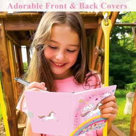 DWIYITTN Cute Unicorn Diary with Magnetic Closure – Journal for Girls, Includes Pen & 192 Lined Pages – Birthday Gift for Kids