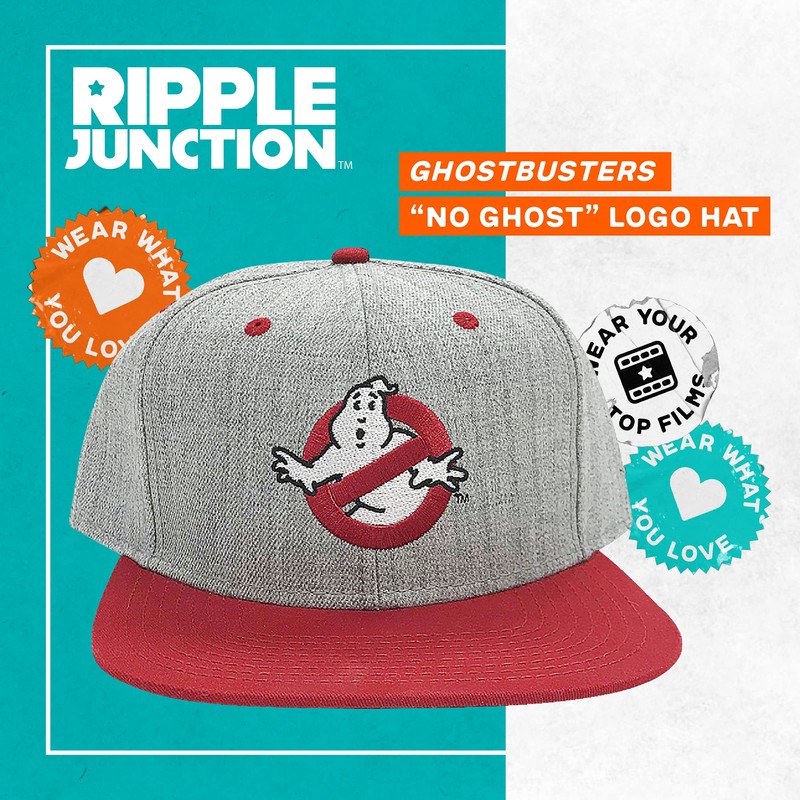 Ripple Junction Ghostbusters No Ghost Logo Flat Bill Snap Back