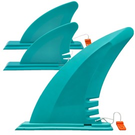 Anfyko Paddle Board Fin Repalcement, Nylon Fiberglass Reinforced, No-Tool Installation, 7" Single Fin or 3.5" Side Fins for Inflatable SUPs, Surfboard, Stand-up Paddleboard, Longboard. (2, Blue, 3.5)