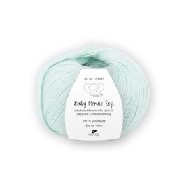 Pro Lana Baby Merino Soft 25 g Unparalleled Wellbeing and a Delicate Feeling on Baby Skin, Colour: 063 - Mint