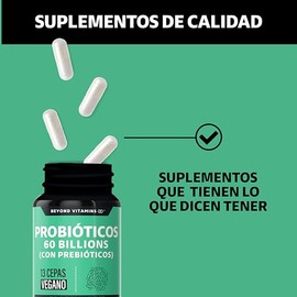 Probioticos 60 Billion UFC + Prebióticos con inulina de agave | 13 cepas | Fórmula Completa | Con Tecnología de microencapsulación de 4 capas | Probio