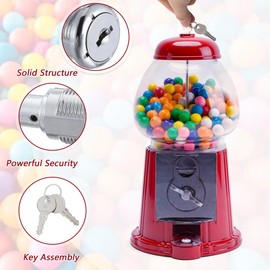 PRETYZOOM Gumball Machine Lock Replacement Universal Vending Machine Keys Lock Cylinder for Candy Dispenser 2.63 x 0.86 Inch