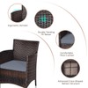 KOTEK 3 Piece Patio Furniture Set, Outdoor Wicker Conversation Set