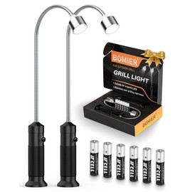 Magnetic Grill Lights for Outdoor BBQ, 2 Pack Smoker Accessories, Grilling Gifts for Men Him, Flexible Gooseneck Weather Resistant, Cooking Gadgets for Grill Master Barbecue Enthusiasts