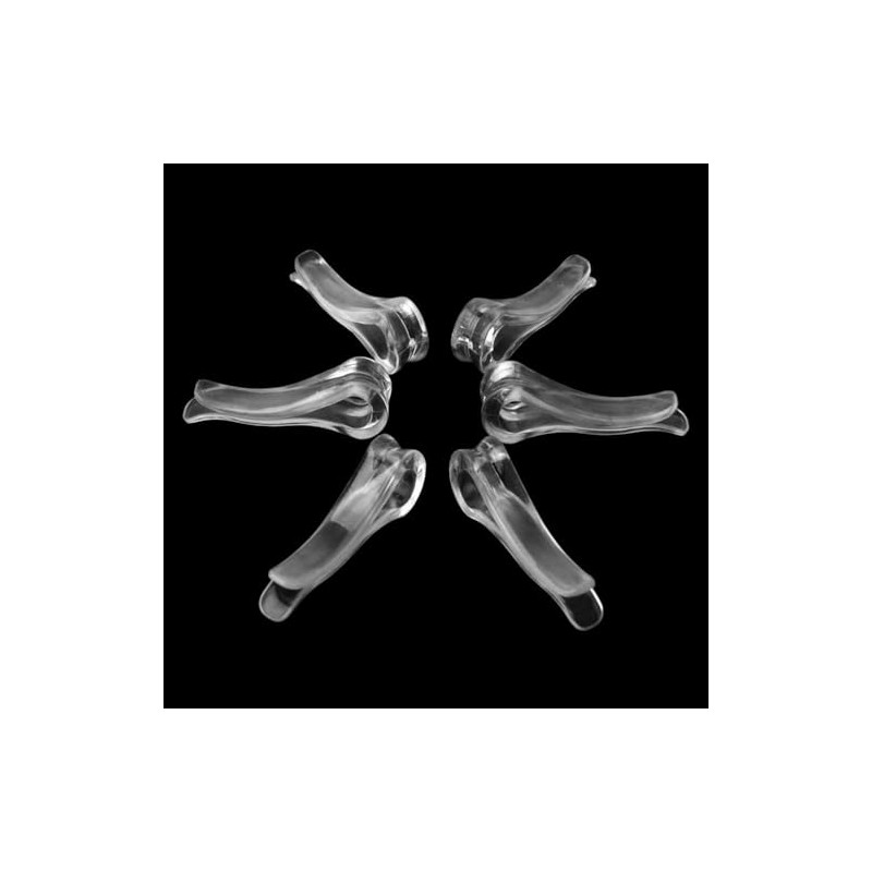 100Pcs Transparent U Shaped Plastic Alligator Clips Shirts Folding Clips