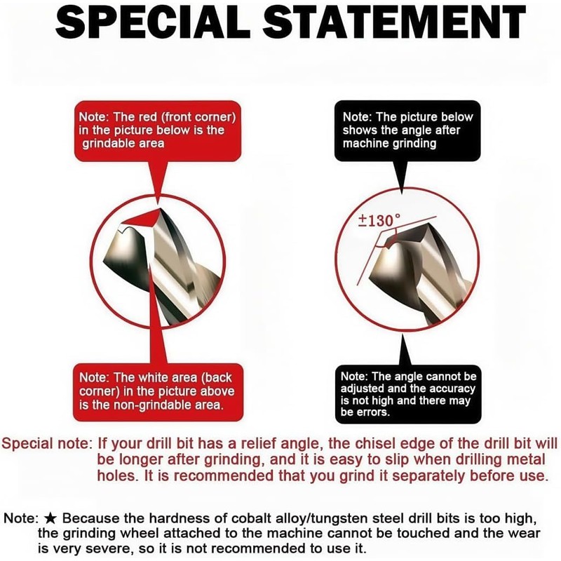 Multipurpose Drill Bit Sharpener – 130° Twist Bit Grinding Tool