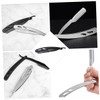 Baluue 2pcs Stainless Steel Manual Shaving Razor Foldable Beard Hair